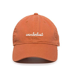 Wanderlust Baseball Cap Embroidered Cotton Adjustable Dad Hat