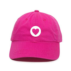 Circle Heart Baseball Cap Embroidered Cotton Adjustable Dad Hat