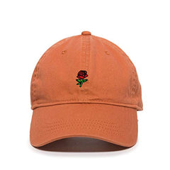 Rose Baseball Cap Embroidered Cotton Adjustable Dad Hat