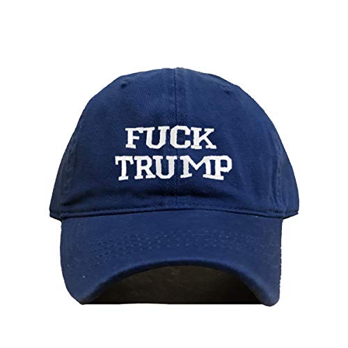 Fuck Trump MAGA Baseball Cap Embroidered Cotton Adjustable Dad Hat