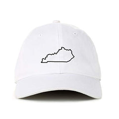 Kentucky Map Outline Dad Baseball Cap Embroidered Cotton Adjustable Dad Hat