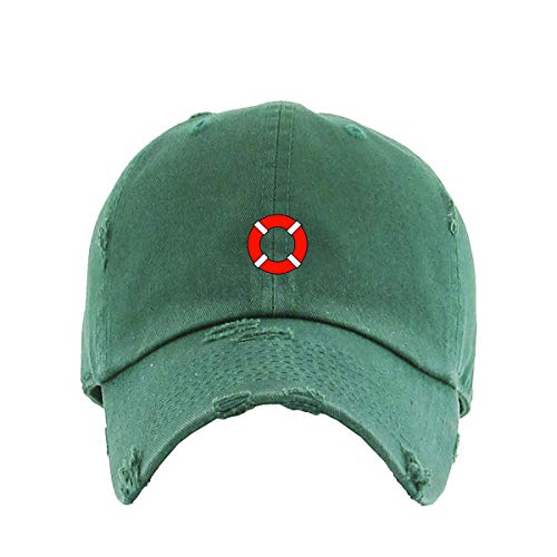 Lifesaver Vintage Baseball Cap Embroidered Cotton Adjustable Distressed Dad Hat