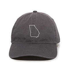 Georgia Map Outline Dad Baseball Cap Embroidered Cotton Adjustable Dad Hat