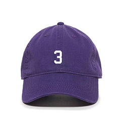 #3 Jersey Number Dad Baseball Cap Embroidered Cotton Adjustable Dad Hat