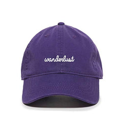 Wanderlust Baseball Cap Embroidered Cotton Adjustable Dad Hat