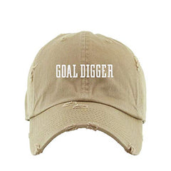 Goal Digger Dad Vintage Baseball Cap Embroidered Cotton Adjustable Distressed Dad Hat