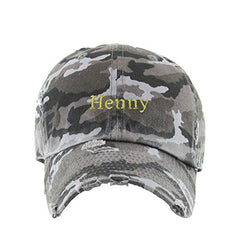 Henny Vintage Baseball Cap Embroidered Cotton Adjustable Distressed Dad Hat