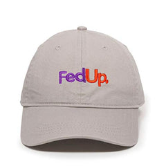 Fed Up FedEx Dad Baseball Cap Embroidered Cotton Adjustable Dad Hat