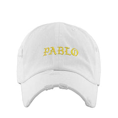 Pablo Vintage Baseball Cap Embroidered Cotton Adjustable Distressed Dad Hat