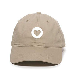 Circle Heart Baseball Cap Embroidered Cotton Adjustable Dad Hat