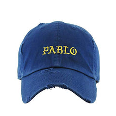 Pablo Vintage Baseball Cap Embroidered Cotton Adjustable Distressed Dad Hat