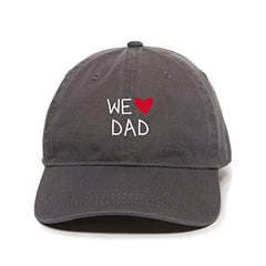 We Heart Dad Baseball Cap Embroidered Cotton Adjustable Dad Hat