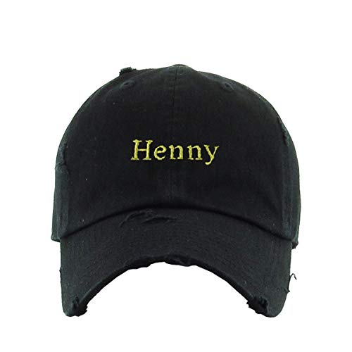 Henny Vintage Baseball Cap Embroidered Cotton Adjustable Distressed Dad Hat