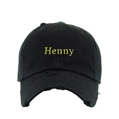 Henny Vintage Baseball Cap Embroidered Cotton Adjustable Distressed Dad Hat
