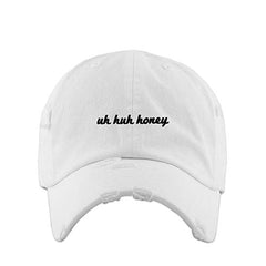 Uh Huh Honey Vintage Baseball Cap Embroidered Cotton Adjustable Distressed Dad Hat