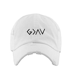God is Greater Vintage Baseball Cap Embroidered Cotton Adjustable Distressed Dad Hat