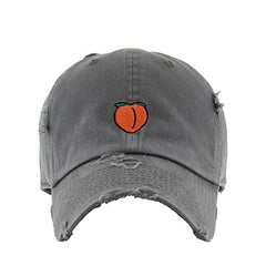 Peach Peachy Vintage Baseball Cap Embroidered Cotton Adjustable Distressed Dad Hat