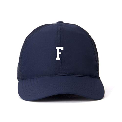 F Initial Letter Baseball Cap Embroidered Cotton Adjustable Dad Hat