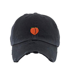 Peach Peachy Vintage Baseball Cap Embroidered Cotton Adjustable Distressed Dad Hat