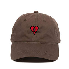 Heart Lock Baseball Cap Embroidered Cotton Adjustable Dad Hat