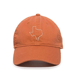 Texas Map Outline Dad Baseball Cap Embroidered Cotton Adjustable Dad Hat