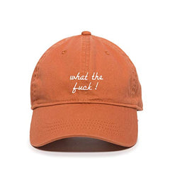 What The Fuck! Baseball Cap Embroidered Cotton Adjustable Dad Hat