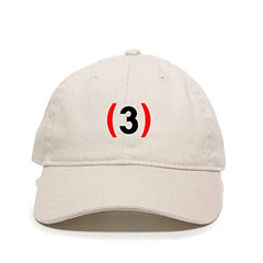 Number #3 Dad Baseball Cap Embroidered Cotton Adjustable Dad Hat