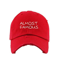 Almost Famous Vintage Baseball Cap Embroidered Cotton Adjustable Distressed Dad Hat