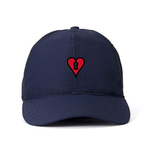 Heart Lock Baseball Cap Embroidered Cotton Adjustable Dad Hat