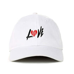 Love Ball Dad Baseball Cap Embroidered Cotton Adjustable Dad Hat