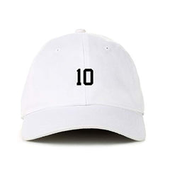 #10 Jersey Number Dad Baseball Cap Embroidered Cotton Adjustable Dad Hat