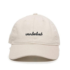 Wanderlust Baseball Cap Embroidered Cotton Adjustable Dad Hat