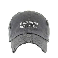 Make Butts Real Again Vintage Baseball Cap Embroidered Cotton Adjustable Distressed Dad Hat