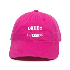 Daddy Superhero Dad Baseball Cap Embroidered Cotton Adjustable Hat