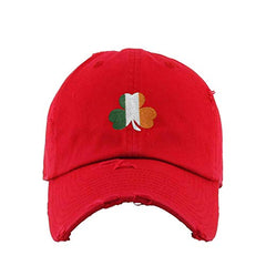 Irish Shamrock Vintage Baseball Cap Embroidered Cotton Adjustable Distressed Dad Hat
