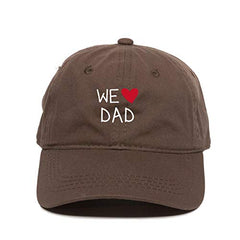 We Heart Dad Baseball Cap Embroidered Cotton Adjustable Dad Hat