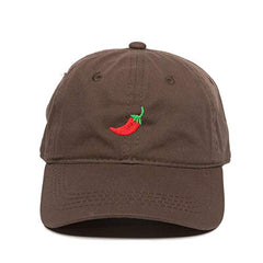 Red Chilli Pepper Baseball Cap Embroidered Cotton Adjustable Dad Hat