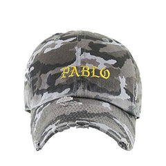 Pablo Vintage Baseball Cap Embroidered Cotton Adjustable Distressed Dad Hat