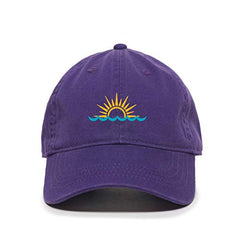 Sunset Baseball Cap Embroidered Cotton Adjustable Dad Hat
