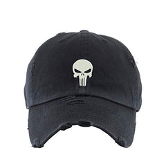 Punisher Skull Vintage Baseball Cap Embroidered Cotton Adjustable Distressed Dad Hat