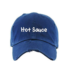 Hot Sauce Vintage Baseball Cap Embroidered Cotton Adjustable Distressed Dad Hat