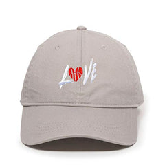 Love Ball Dad Baseball Cap Embroidered Cotton Adjustable Dad Hat