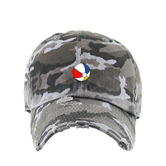 Beach Ball Vintage Baseball Cap Embroidered Cotton Adjustable Distressed Dad Hat