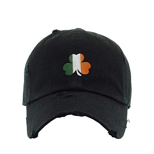 Irish Shamrock Vintage Baseball Cap Embroidered Cotton Adjustable Distressed Dad Hat