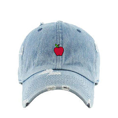 Teacher Apple Vintage Baseball Cap Embroidered Cotton Adjustable Distressed Dad Hat