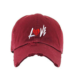 Love Ball Dad Vintage Baseball Cap Embroidered Cotton Adjustable Distressed Dad Hat