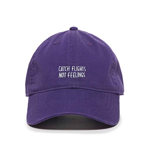 Flights Not Feelings Baseball Cap Embroidered Cotton Adjustable Dad Hat