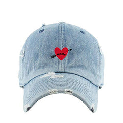 Mom Arrow Vintage Baseball Cap Embroidered Cotton Adjustable Distressed Dad Hat