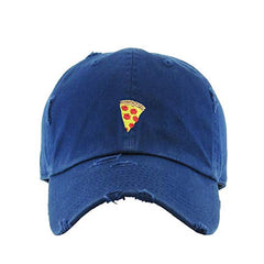 Pizza Slice Vintage Baseball Cap Embroidered Cotton Adjustable Distressed Dad Hat