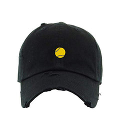 Tennis Ball Vintage Baseball Cap Embroidered Cotton Adjustable Distressed Dad Hat